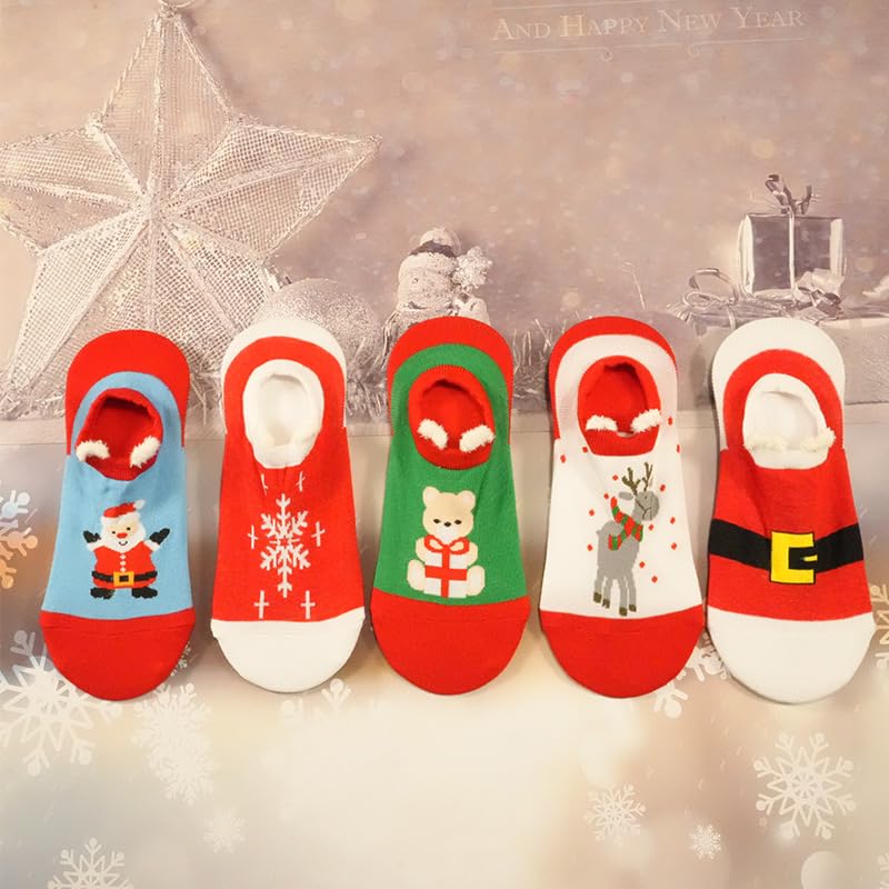 5 Pairs of Women's Cute Cartoon Christmas-Themed Socks for The Autumn And Winter Season Christmas Gifts for Family and Friends - Medaid International