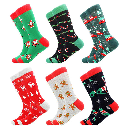 BISOUSOX Mens Christmas Socks Crazy Funny Dress Colorful Novelty Warm Winter Socks Christmas Gifts for Men Women - Medaid International
