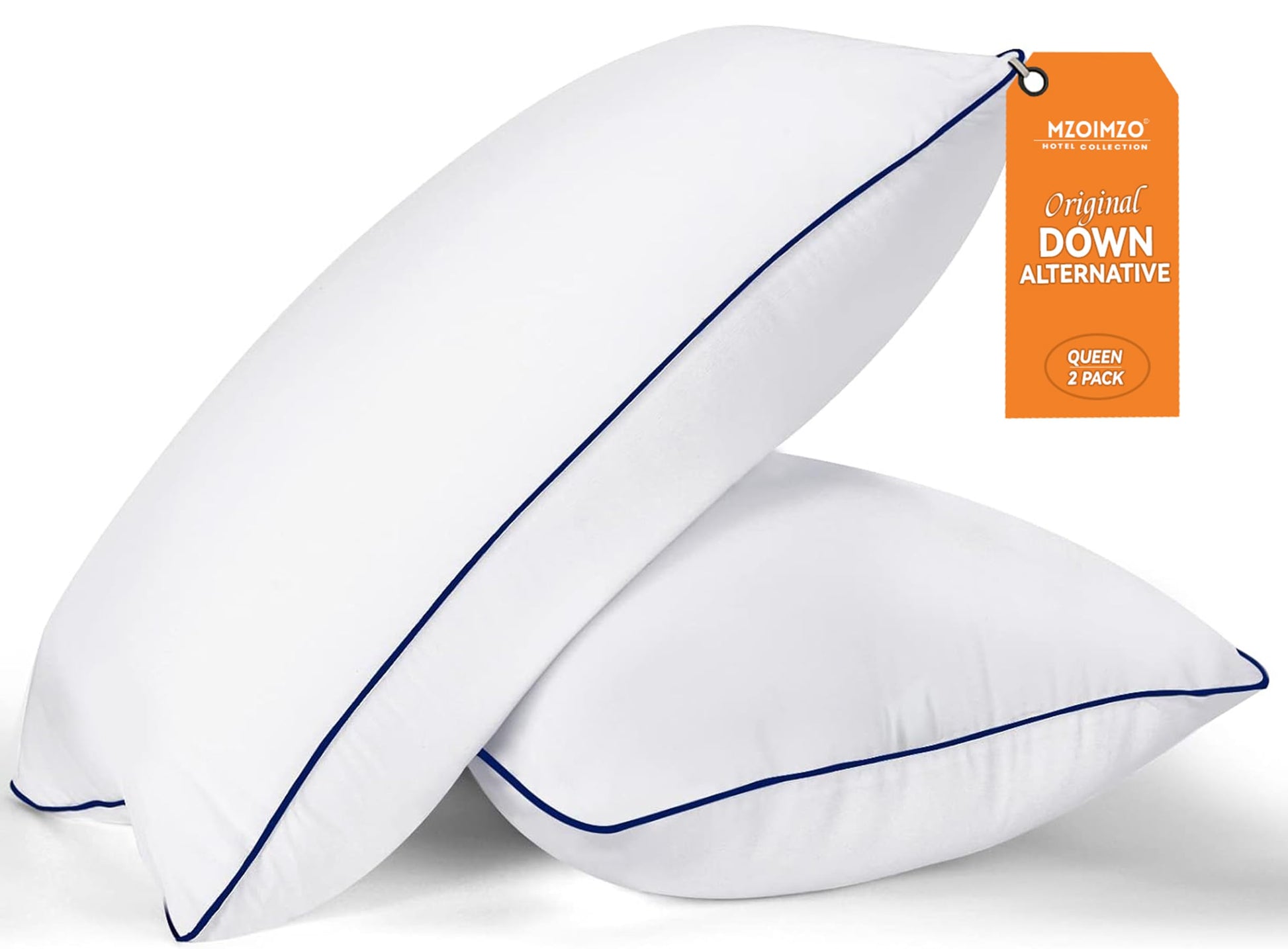 MZOIMZO Bed Pillows for Sleeping- Medium Soft, Queen Size Set of 2, Cooling Hotel Quality for Back, Stomach or Side Sleepers - Medaid International