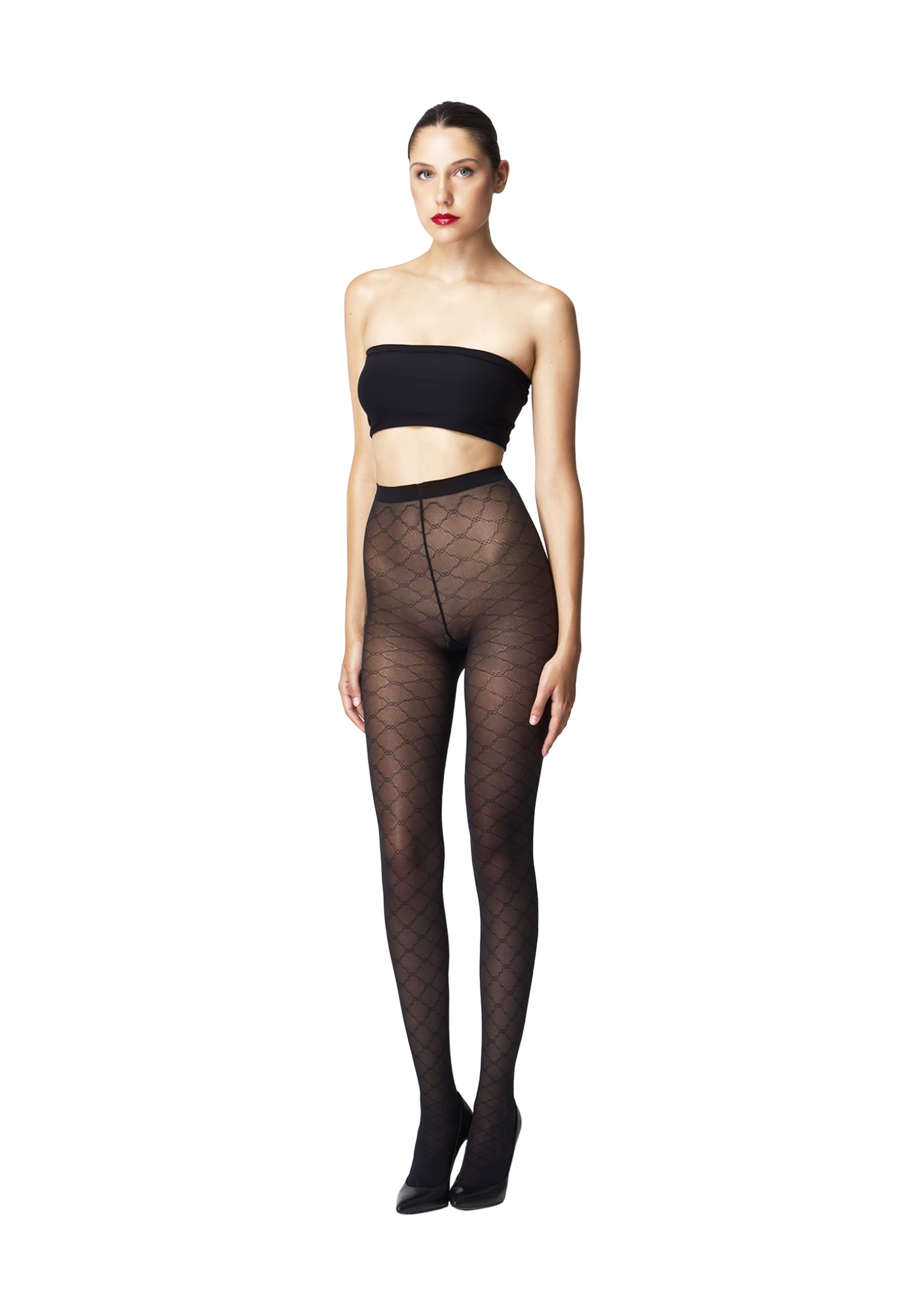 Wolford Sheer Pattern Tights For Women black XS - Medaid International