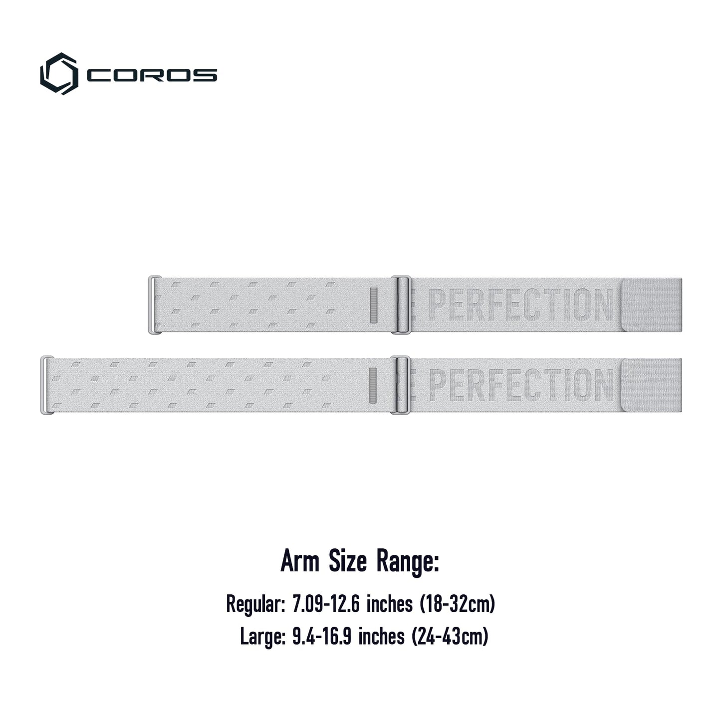 COROS Heart Rate Monitor, Comfort, Easy to wear, Auto-wear Detection, Advanced Sensor, Precise Data, Bluetooth, 38 Hours Battery Life, Connects up to 3 Devices at Once, for Run and Bike-Grey - Medaid International