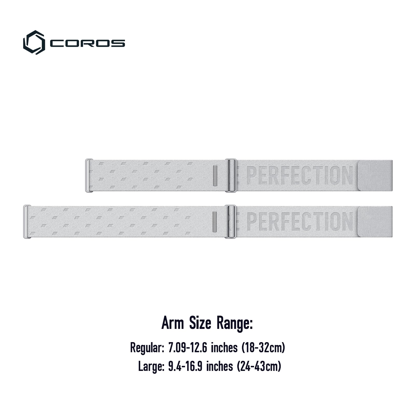 COROS Heart Rate Monitor, Comfort, Easy to wear, Auto-wear Detection, Advanced Sensor, Precise Data, Bluetooth, 38 Hours Battery Life, Connects up to 3 Devices at Once, for Run and Bike-Grey - Medaid International