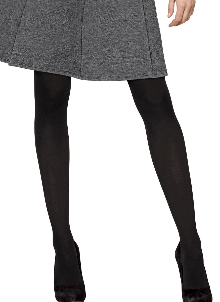 Hanes Script Opaque Tights with X-Temp Technology, Control Top, Black, Size Medium (Pack of 1) - Medaid International