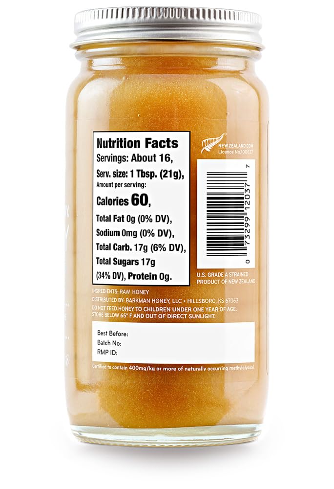 Bee Harmony Raw Manuka Honey, 400+ MGO, New Zealand, 12 OZ - Medaid International