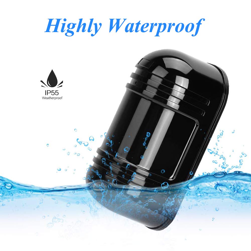 Dahszhi Dual Laser Detector Alarm Beam Sensor Indoor 300m Outdoor 60m Infrared Detector 6.7"x3.1" - Medaid International