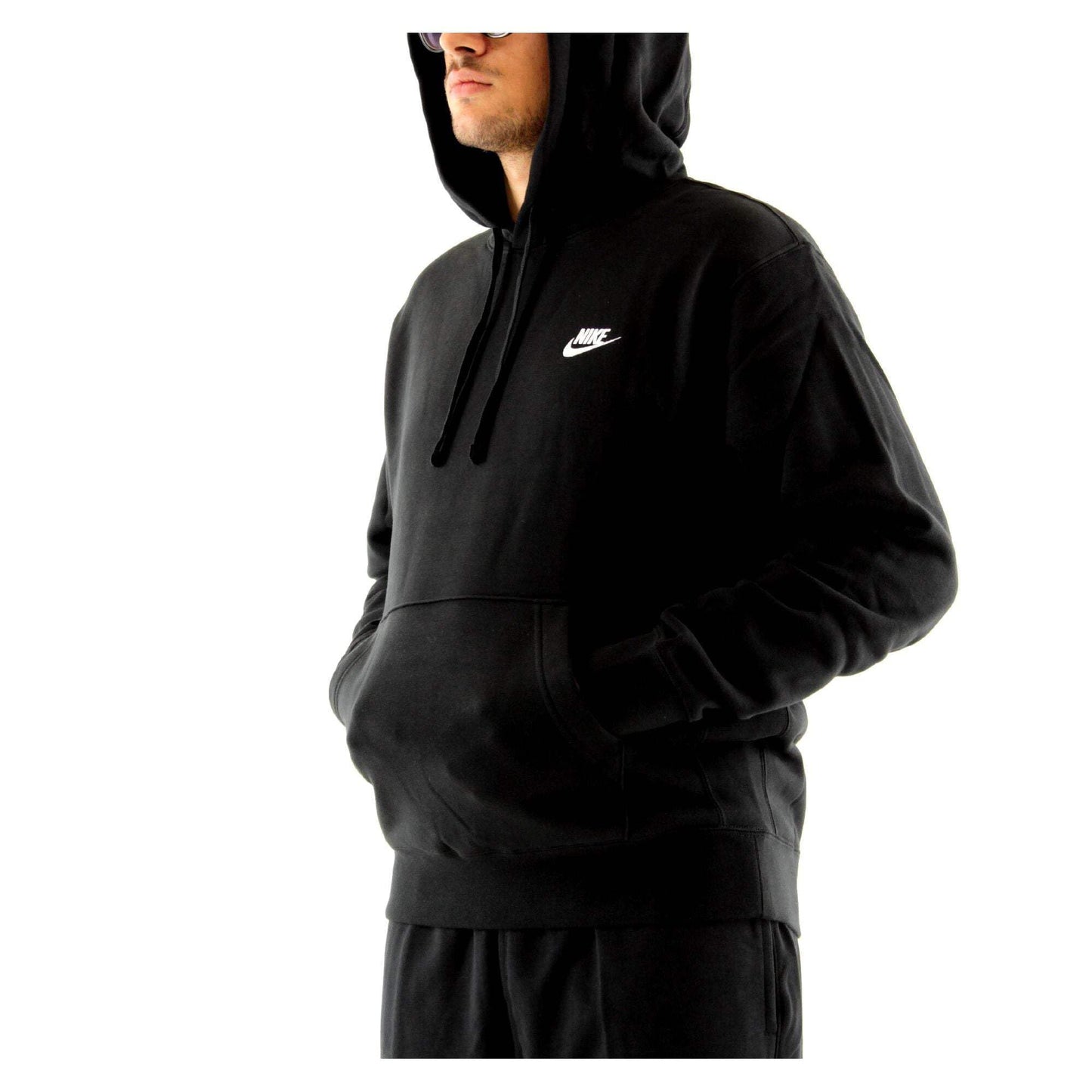 Nike Pull Over Hoodie, Black/Black/White, Medium - Medaid International