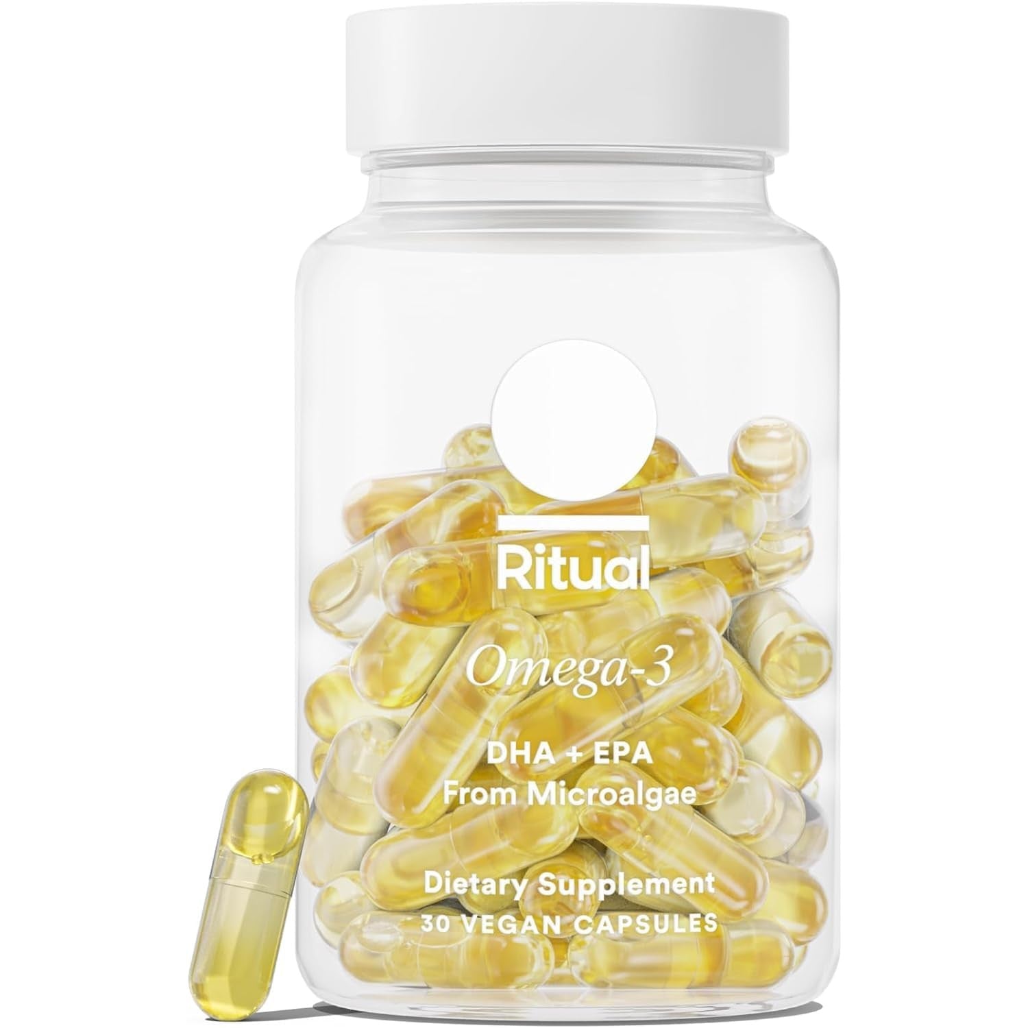Ritual Omega 3 - Vegan - Science-Backed Dose of DHA & EPA Fatty Acids in 2:1 Ratio, Bioavailable, Brain and Heart Health Support, Minimal Burp-Back, Sustainably Sourced Microalgae, 30 Day Supply - Medaid International