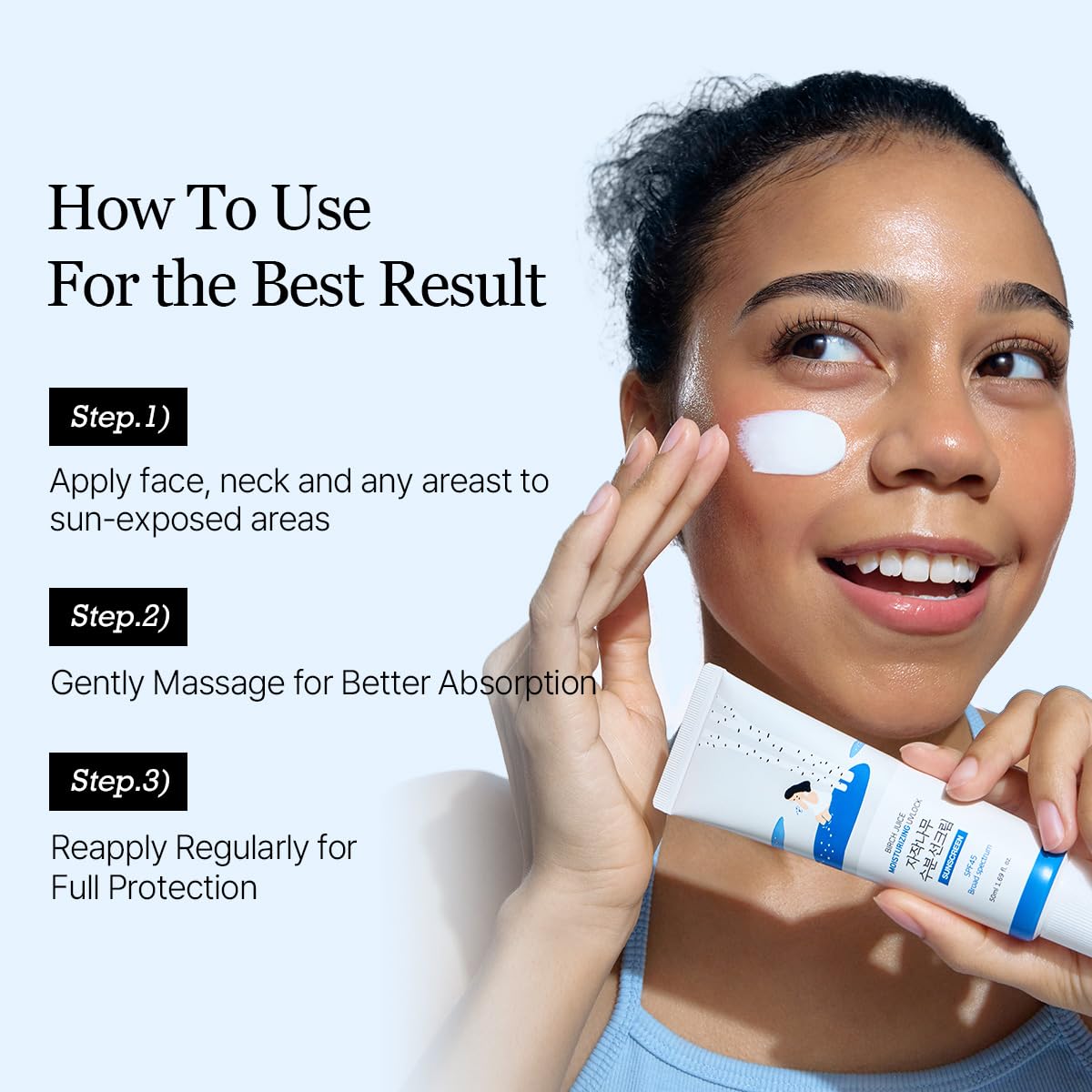 ROUND LAB Birch Juice Moisturizing UV LOCK SPF 45, 1.69 Fl Oz, Hydrating Lotion-like Lightweight Glow Sunscreen for Sensitive Skin, No White Cast, Fragrance-Free, Protector Solar, Korean Sunscreen - Medaid International