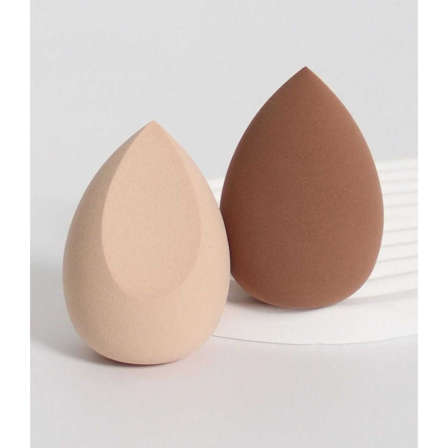 2pcs Makeup Sponge, Mixed Foundation Beauty Blender cosmetic face sponge, Suitable For Liquid, Cream And Powder Makeup, Multicolor, Latex-Free, Dry & Wet Dual-Use Foundation Cream - Medaid International