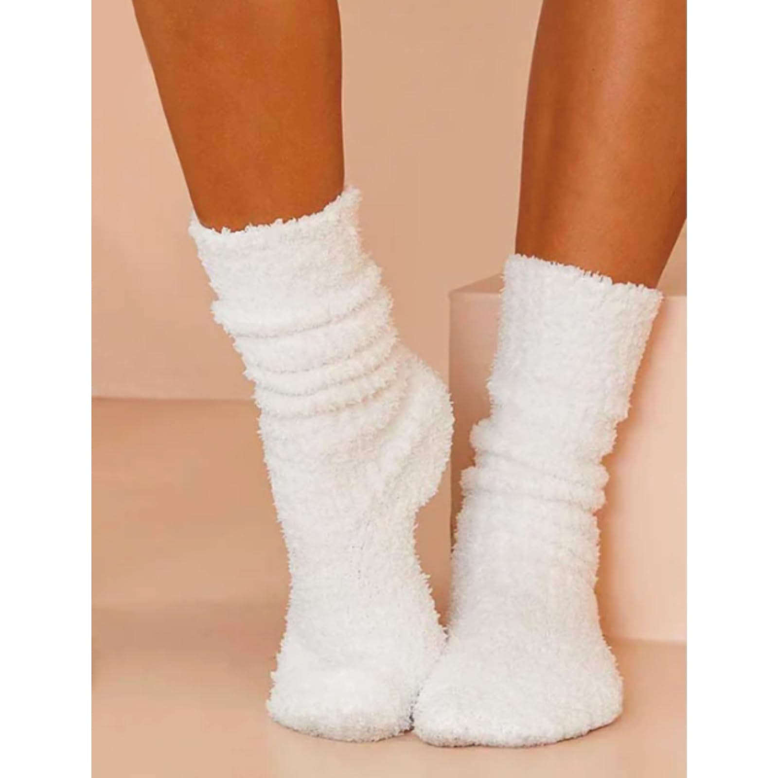 ForBaysy Fuzzy Socks for Women Cozy Fluffy Slipper Socks Microfiber Soft Warm Winter Christmas Plush Slipper Socks - Medaid International