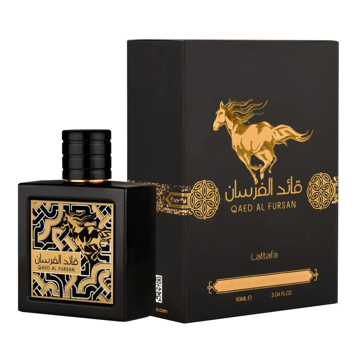 Lattafa Qaed Al Fursan for Men Eau de Parfum Spray, 3.04 Ounce - Medaid International