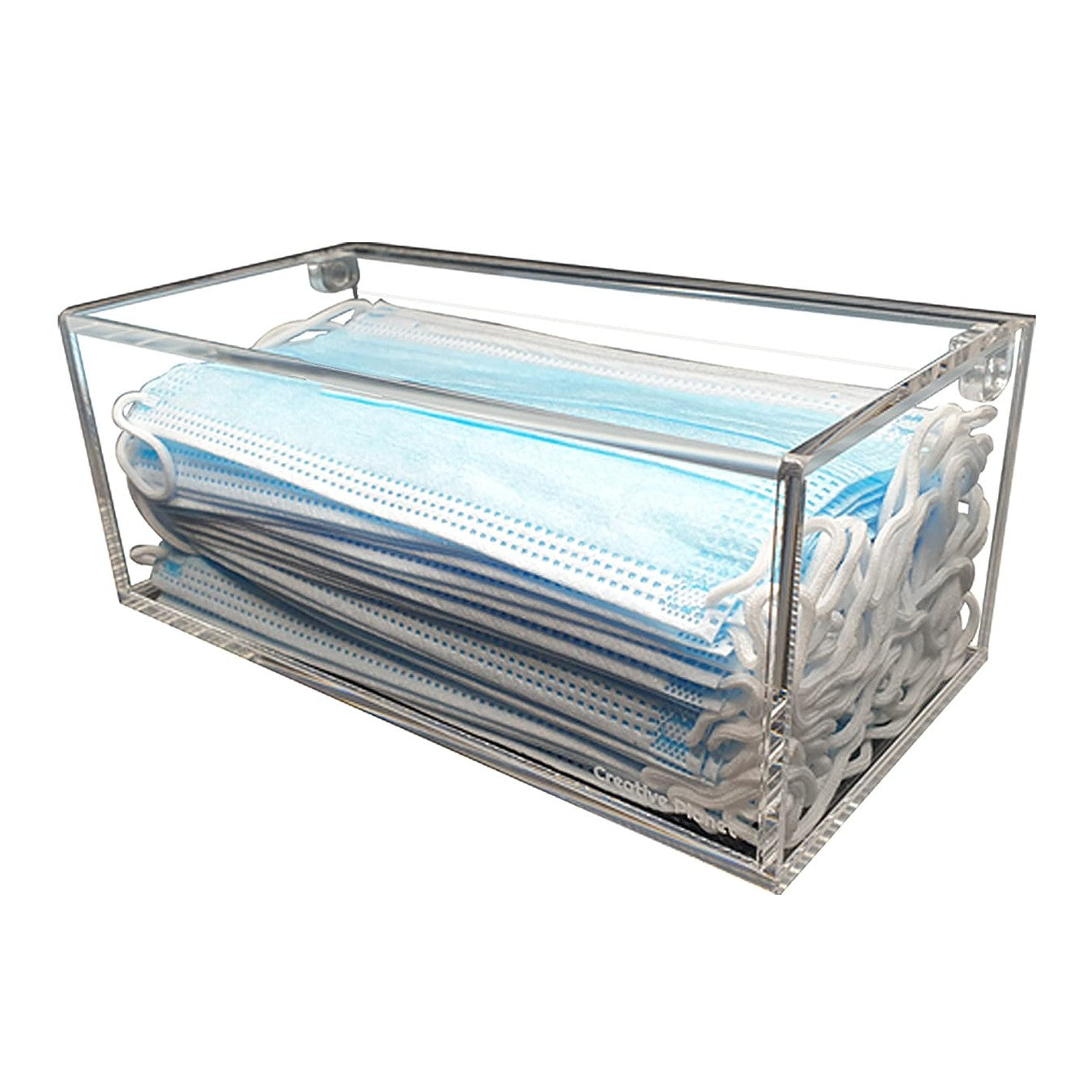 Creative Planet - Mask Dispenser, Hygienic Acrylic Mask Holder and Storage Box, High Clarity Mask Case for Home Office Car, Transparent Acrylic Container - Medaid International