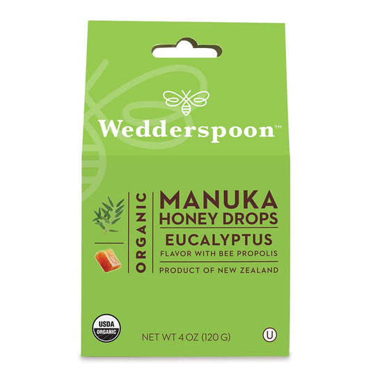 Wedderspoon Organic Manuka Honey Drops, Eucalyptus, 4.0 Ounce - Medaid International
