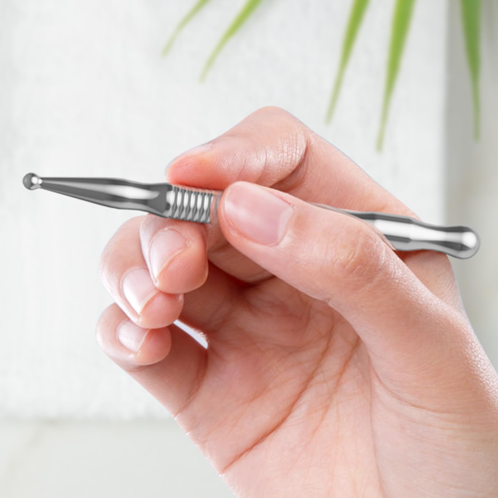 HAZUU Stainless Steel Gua Sha Tool & Acupuncture Pen- Deep Tissue Massage & Pain Relief Therapy with Trigger Point - Full Body Self-Massage Acupressure Bar for Relaxation (JGS-3) - Medaid International