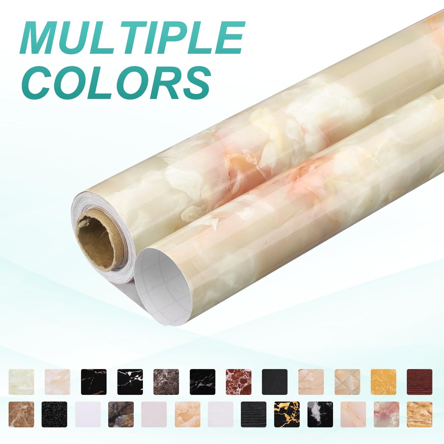 HARFINGTON Wood Grain Wallpaper Border 4" x 16.4ft PVC Self-Adhesive Textured Frame Sticker Waterproof Wall Decorative Wallpaper for Floor Door Table Cabinets Desk, Yellow Pattern - Medaid International