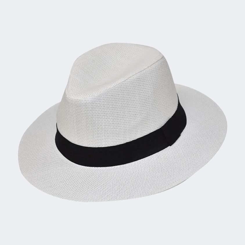 Stamion Fedora With Ribbon &#206;œen Men Beach Hat White - Medaid International