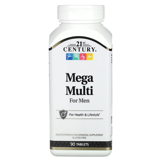 21st Century, Mega Multi for Men, 90 Tablets - Medaid