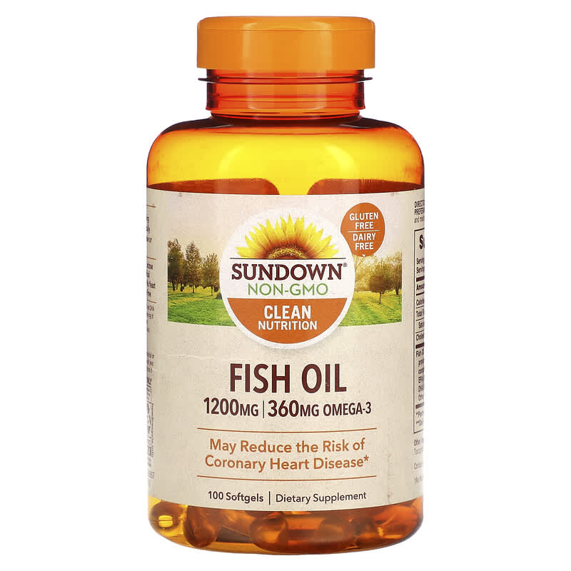 Sundown Naturals, Fish Oil, 1,200 mg, 100 Softgels - Medaid International