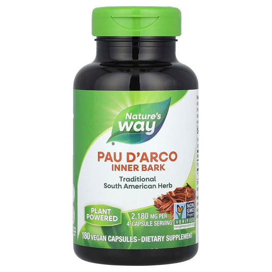 Nature's Way, Pau d'Arco Inner Bark, 2,180 mg, 180 Vegan Capsules - Medaid International