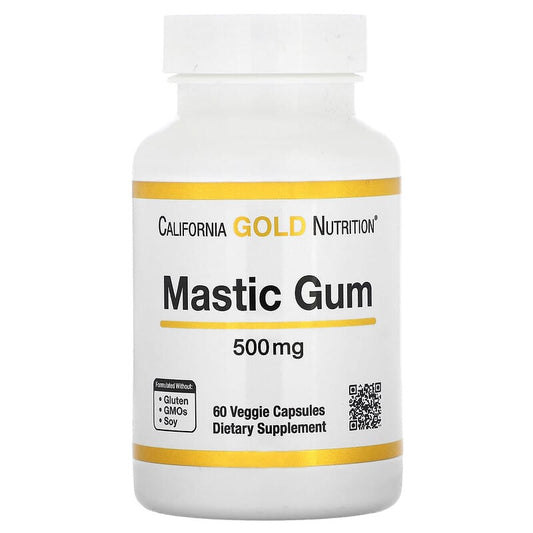 California Gold Nutrition, Mastic Gum, 500 mg, 60 Veggie Capsules - Medaid International