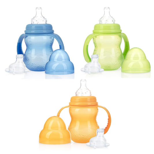 3-Stage Wide Neck No Spill Bottle with Handles and Non-Drip - Medaid International
