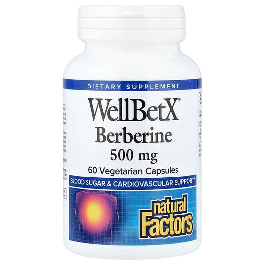 Natural Factors WellBetX® Berberine - 500 mg, 60 Vegetarian Capsules - Medaid International