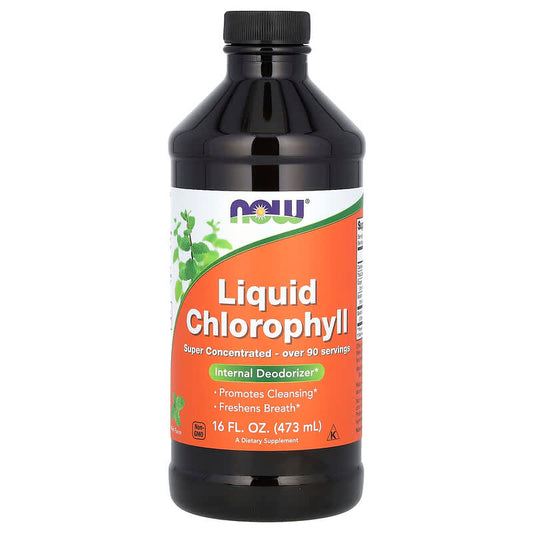 NOW Foods, Liquid Chlorophyll, Mint , 473 ml - Medaid International