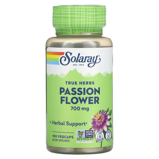 Solaray, True Herbs, Passion Flower, 700 mg, 100 VegCaps - Medaid International