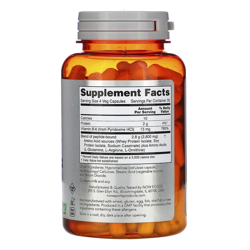 NOW Foods, Sports, Amino Complete, Amino Acids, 120 Veg Capsules - Medaid International