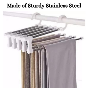 Multifunctional Wardrobe 5 Layers Pants Storage Rack Hangers Holders - Medaid International