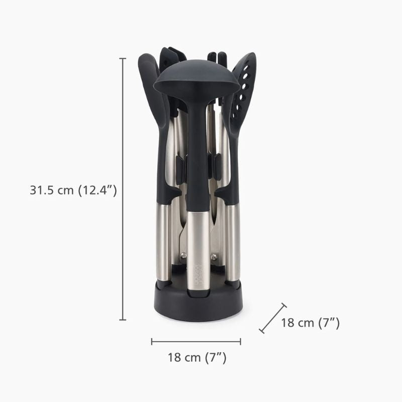 Joseph Joseph Elevate™ Fusion 5-piece Stainless-steel Utensil Set with Compact Stand - Medaid International
