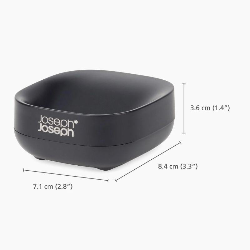 Joseph Joseph Slim™ Compact Matt Black Soap Dish - Medaid International