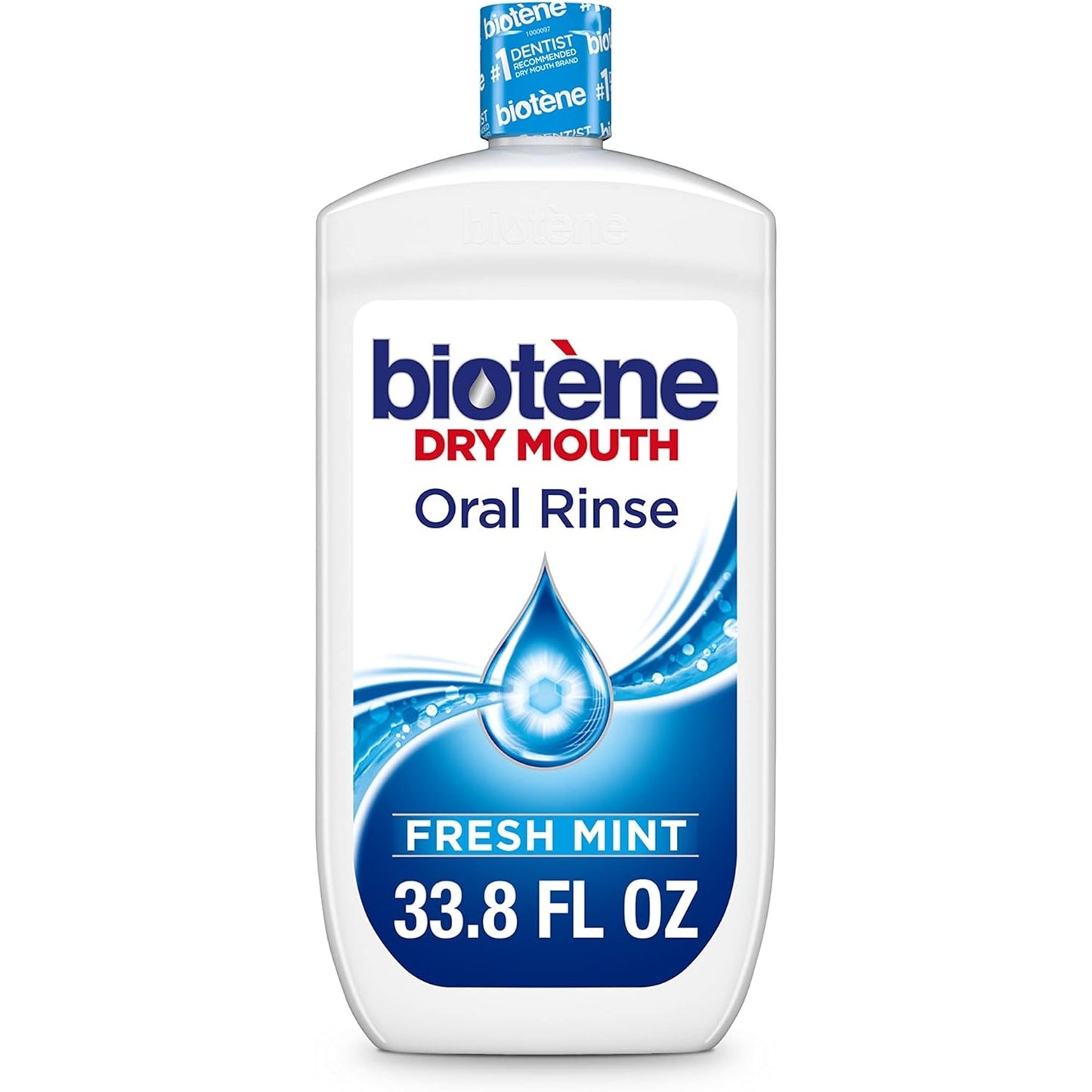 Biotene Oral Rinse Mouthwash for Dry Mouth, Breath Freshener and Dry Mouth Treatment, Fresh Mint - 33.8 fl oz - Medaid