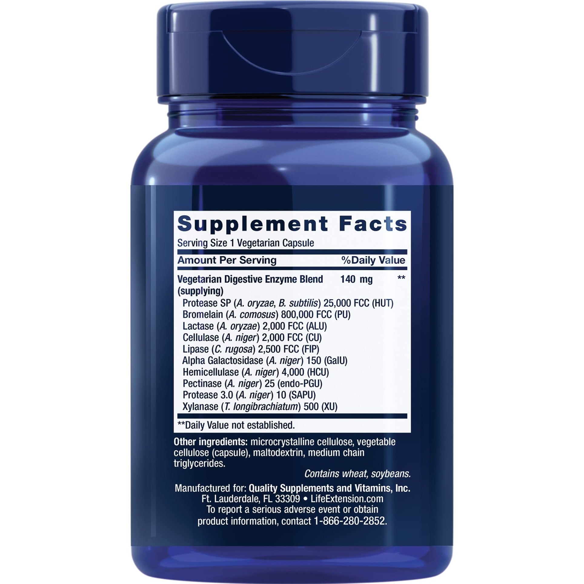 Life Extension Enhanced Super Digestive Enzymes, Supports Digestion, Comfort, digesting Plant-Based Foods, Non-GMO, Vegetarian, 60 Capsules - Medaid International