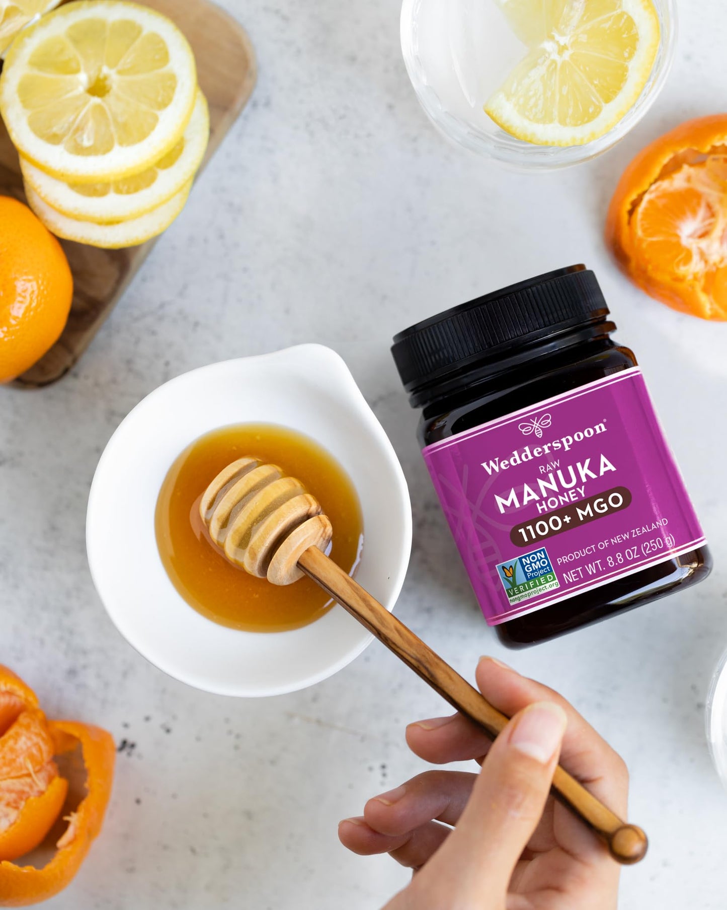 Wedderspoon Raw Premium Manuka Honey, 1100+ MGO, 8.8 Oz, Unpasteurized New Zealand Honey, From Our Hives to Your Home - Medaid International