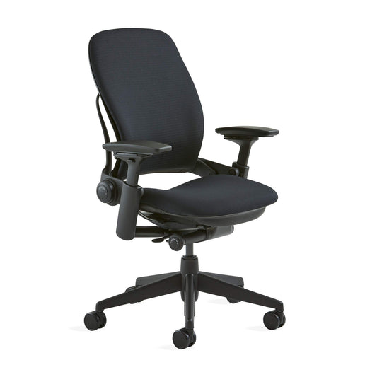 Steelcase Leap Chair, Black Fabric,FBA,5" Cylinder - - Medaid International