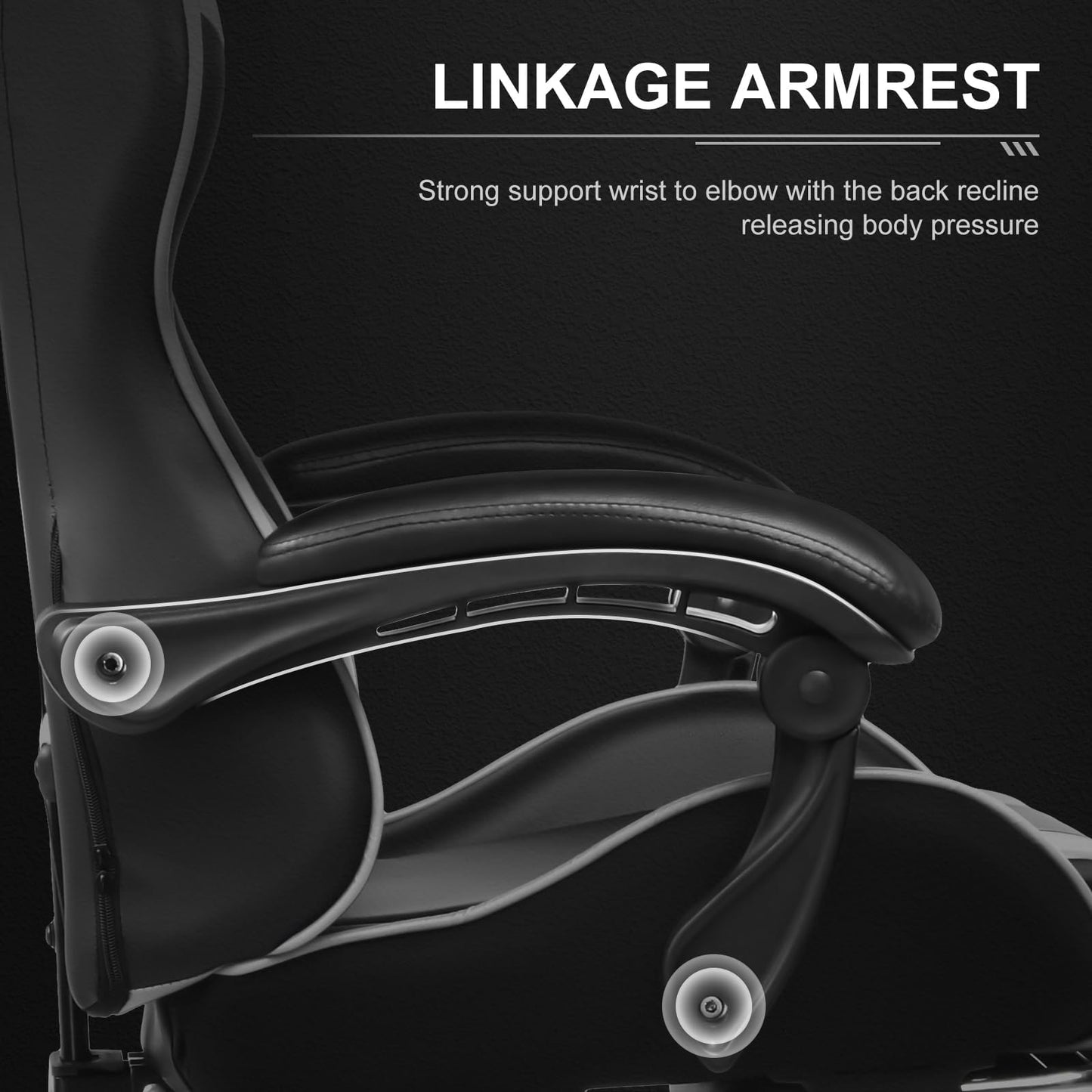 GTPLAYER Gaming Chair, Computer Chair with Footrest and Lumbar Support, Height Adjustable Game Chair with 360°-Swivel Seat and Headrest and for Office or Gaming (Snow White) - Medaid International
