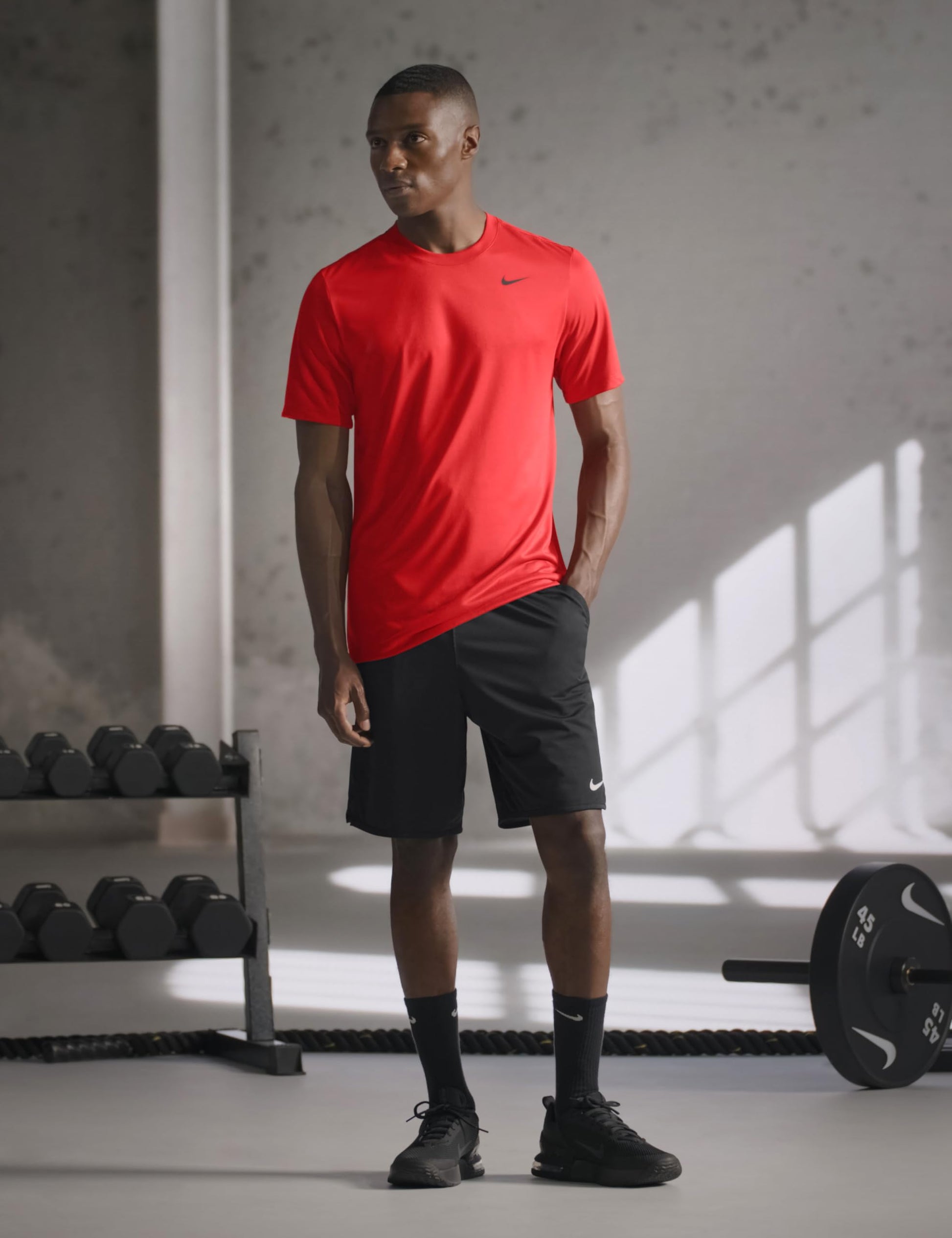 Nike Men's Dri-Fit Legend Fitness T-Shirt, University Red/Black, XX-Large - Medaid International