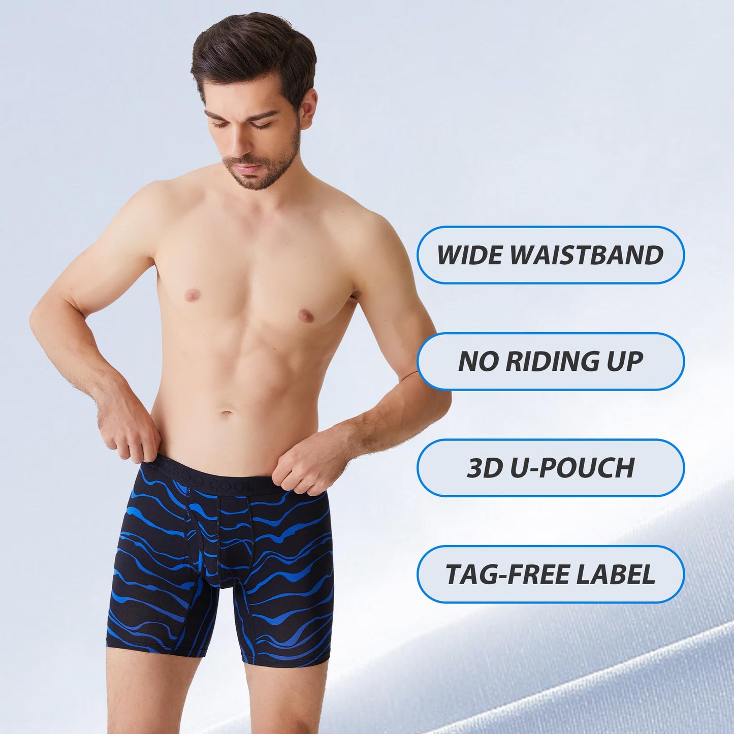 BAMBOO COOL Men’s Underwear Boxer Briefs Soft Comfortable Viscose from Bamboo Underwear Boxer Briefs for Men (4 or 7 Pack) - Medaid International