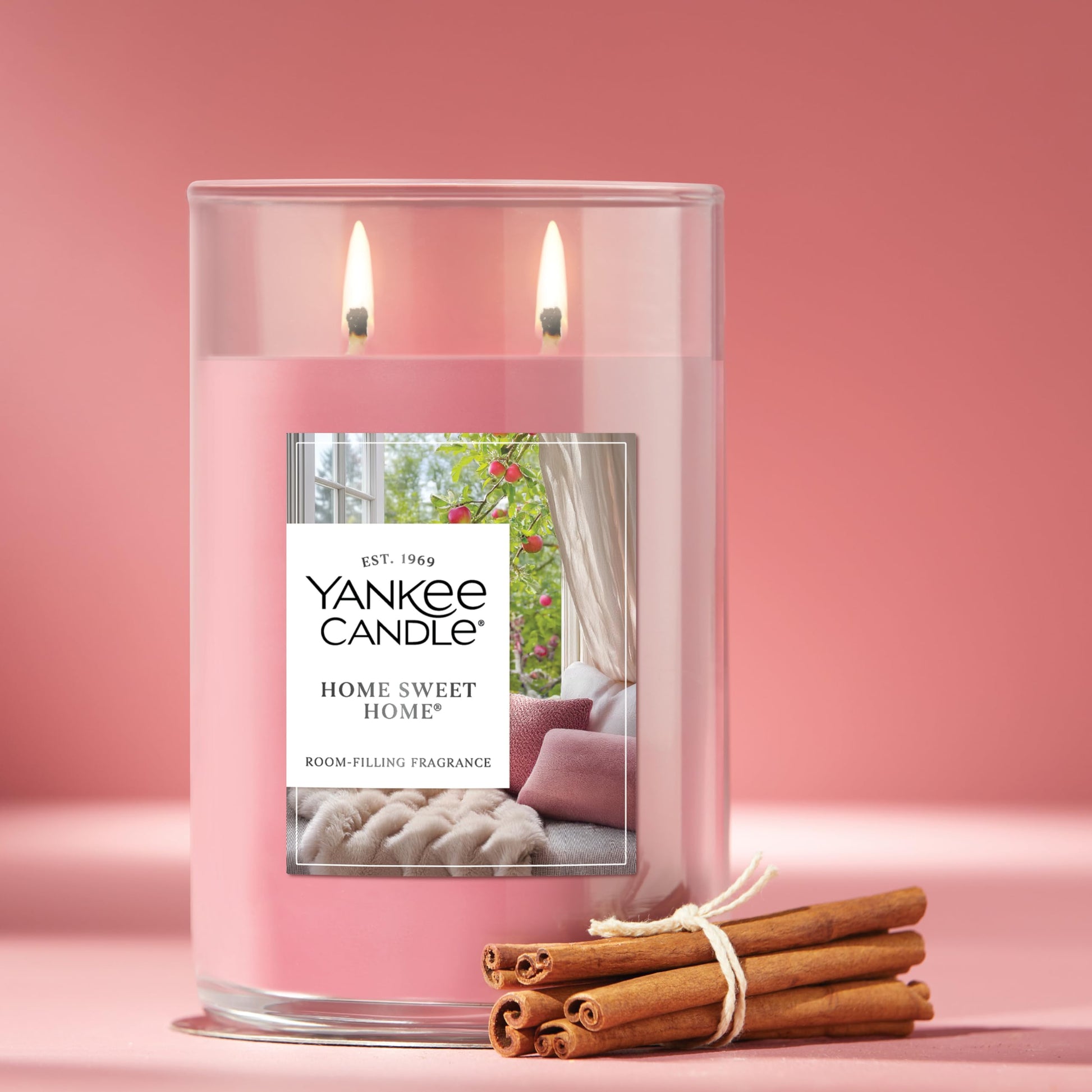 Yankee Candle Large Tumbler Scented Candle with up to 80 Hour Burn Time, Premium Plant Wax Blend for Consistent Burn, 20 oz Tumbler Candle with Room Filling Fragrance, Home Sweet Home - Medaid International