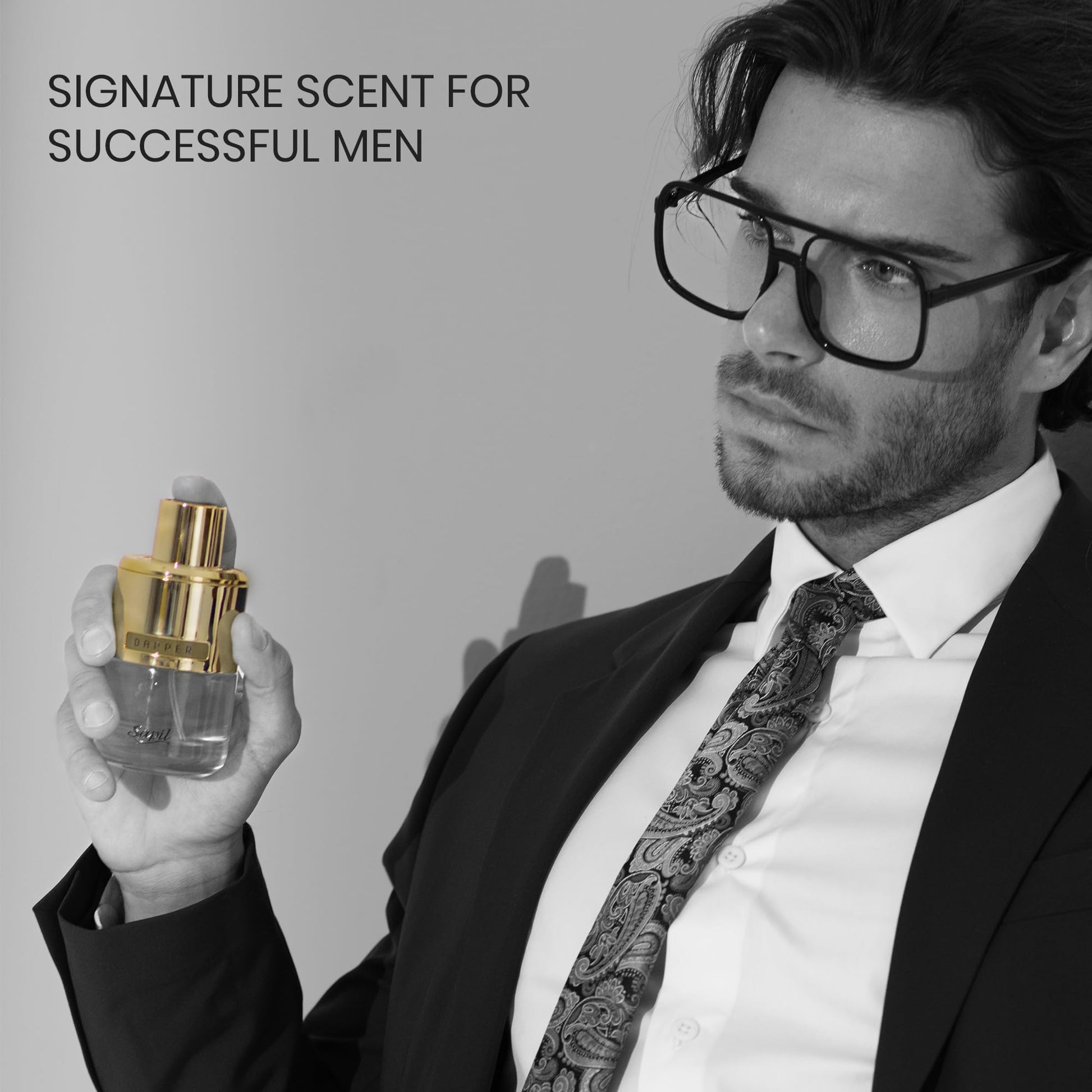 Sapil Dapper Eau de Parfum for Men – Long-Lasting Dubai Perfume – Woody, Spicy, Amber & Fresh Citrus Scent with Cinnamon & Patchouli –3.4 Oz (100ml) – Luxurious Arabic Perfume for Daily & Evening Wear - Medaid International