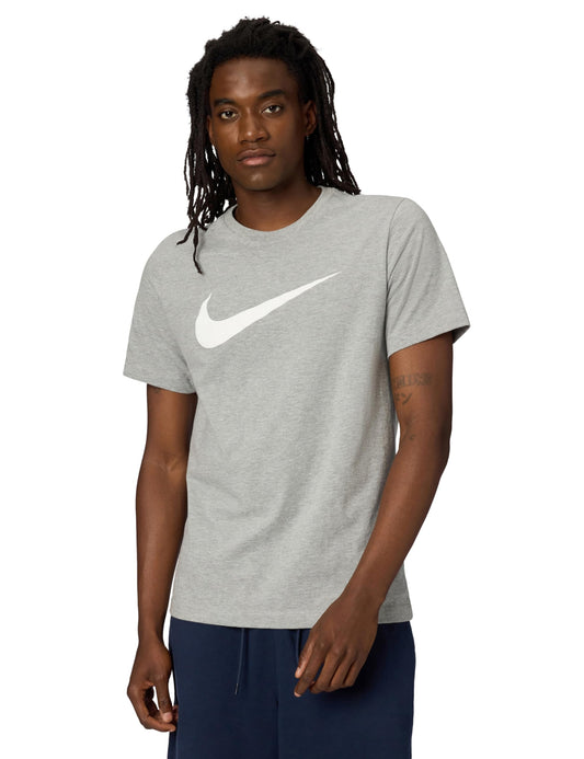 Nike Men's Sportswear Icon Swoosh T-Shirt, Dark Grey Heather/White, 2XL - Medaid International