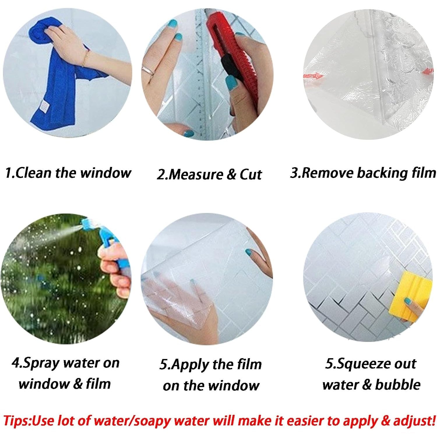 Frosted Stained Glass Window Film | Decorative PVC Privacy Cling | Non-Adhesive Static Design | Easy Installation | Enhance Home Décor | Size: 60 x 200cm - Medaid International
