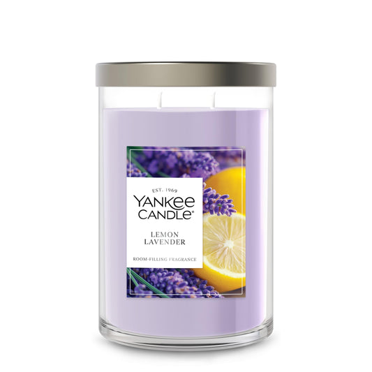 Yankee Candle Large Tumbler Scented Candle with up to 80 Hour Burn Time, Premium Plant Wax Blend for Consistent Burn, 20 oz Tumbler Candle with Room Filling Fragrance, Lemon Lavender - Medaid International