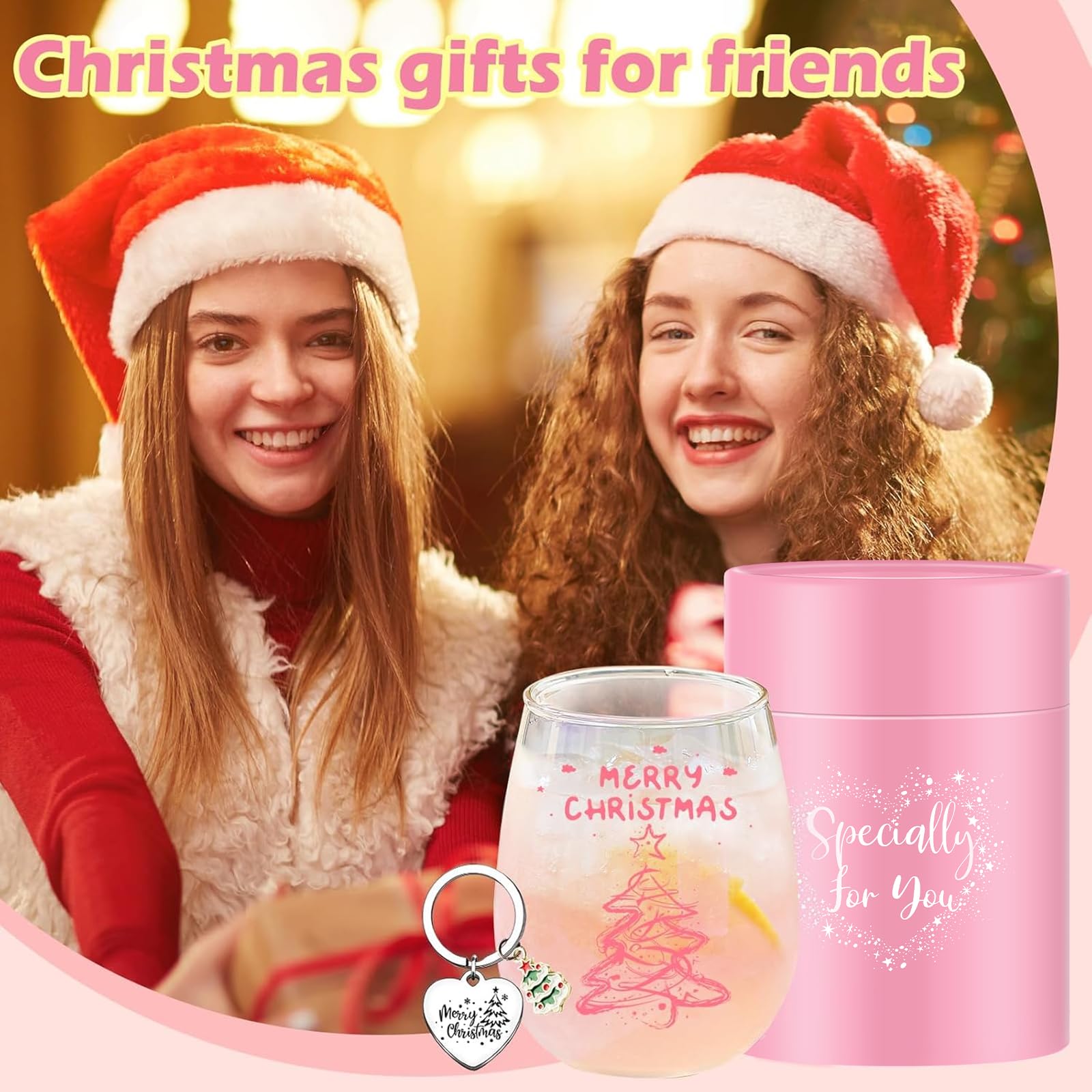 Funny Christmas Gifts: Tree Mugs, Wine Glasses & Stocking Stuffers - Kawaii White Elephant Gifts for Women, Moms, Friends & Sisters - Medaid International
