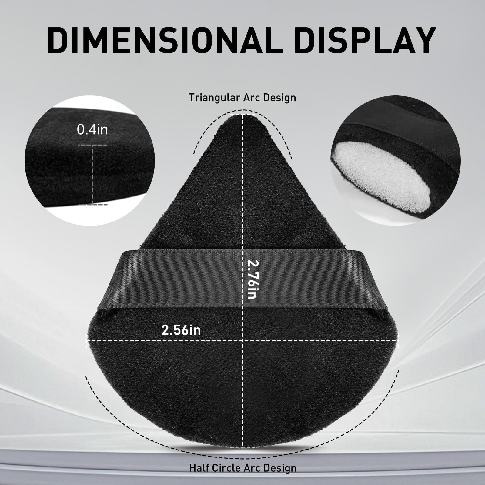 3Pcs Soft Triangle Powder Puff Set, Powder Puffs for Face, Makeup Blenders & Sponges for Foundation, Suitable for Liquid and Cream Cosmetic Makeup Tools (Coffee) - Medaid International