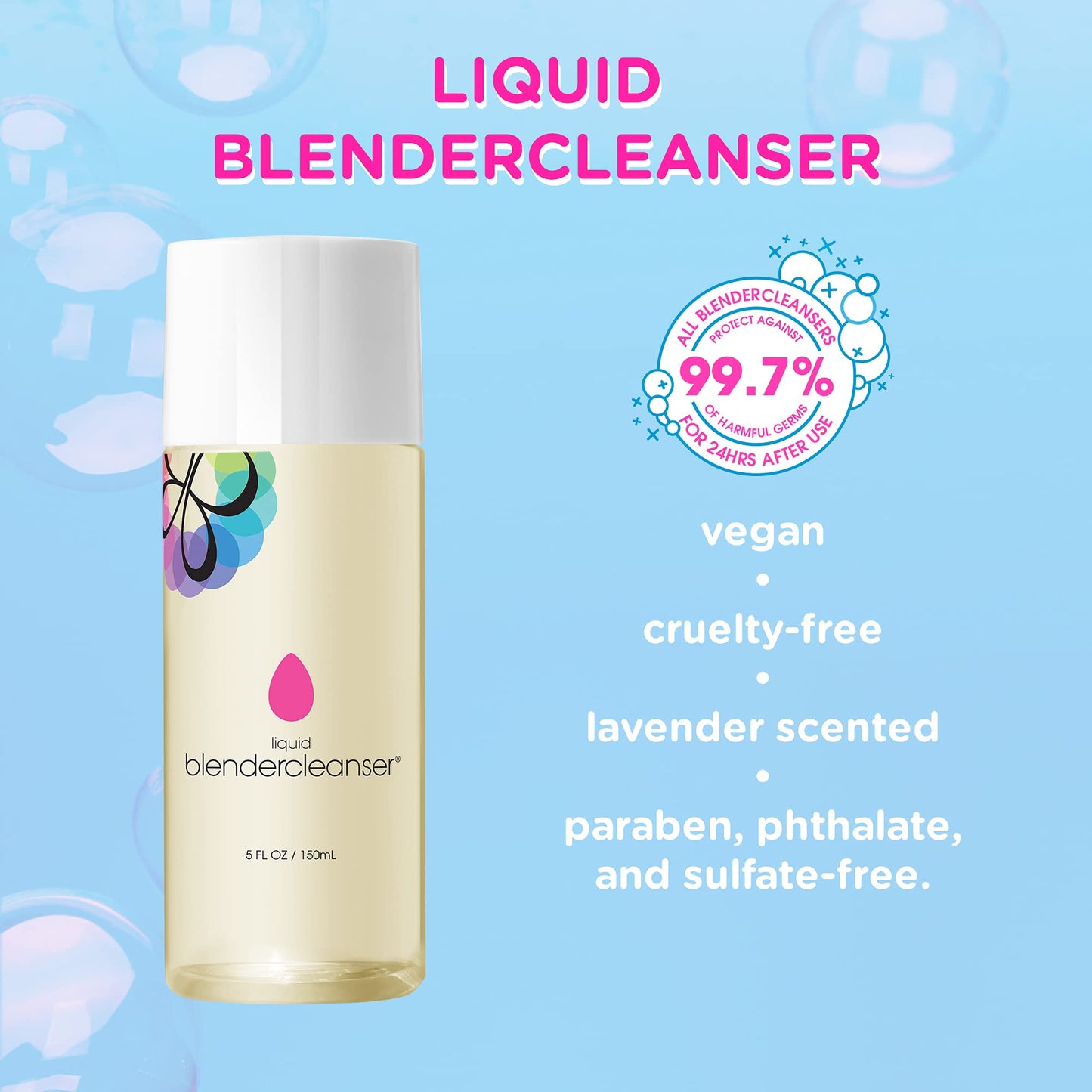 BEAUTYBLENDER Liquid BLENDERCLEANSER for Cleaning Makeup Sponges, Brushes & Applicators, 3 oz. Vegan, Cruelty Free and Made in the USA - Medaid International