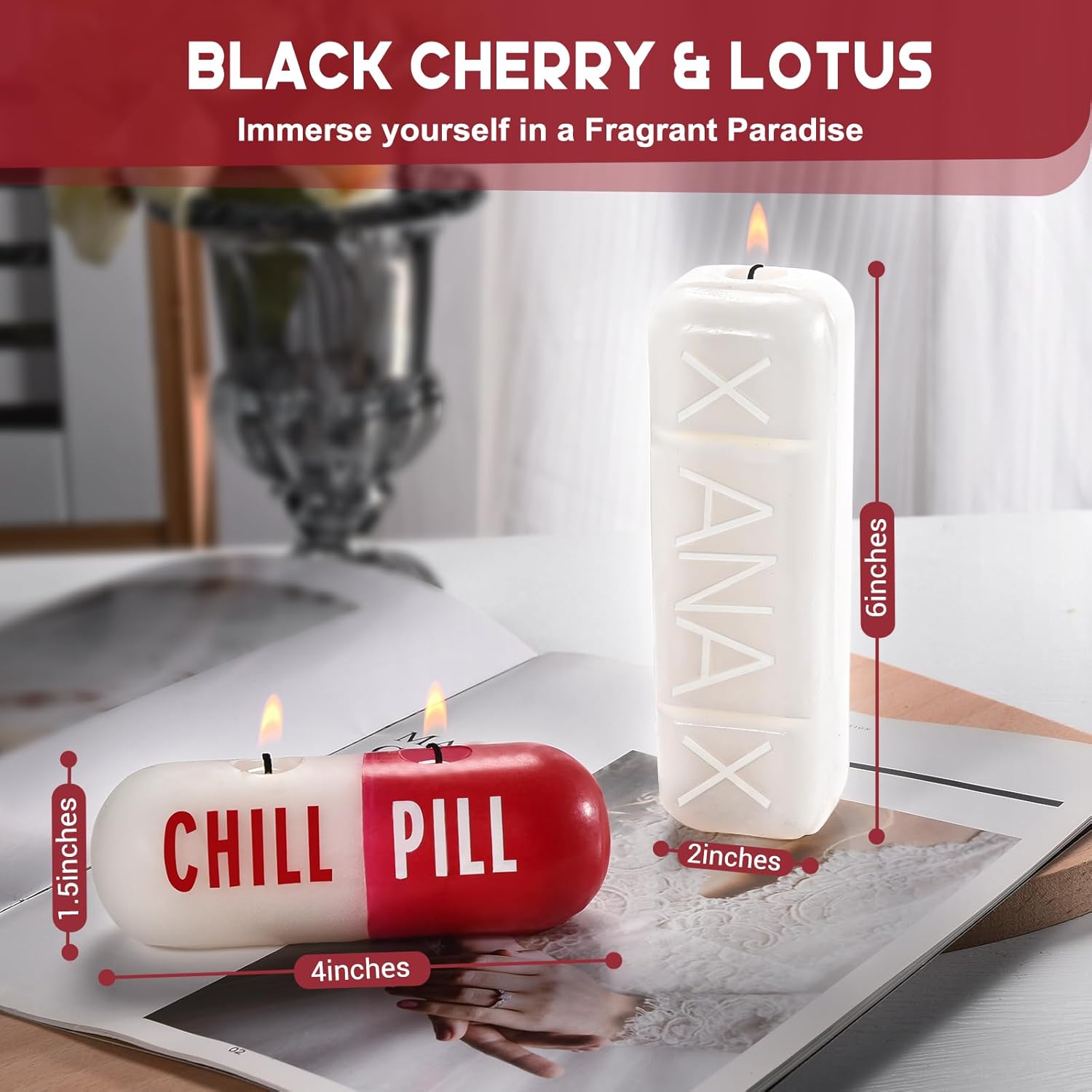 Chill Pill Candle - Xanax Candle - Cute Candles for Cool Gifts - Funny Candles for Any Occasion - Cute Things for Aesthetic Room Decor - Cool Candles for Cool Things - Trendy Candles - Prank Candles - Medaid - Lebanon