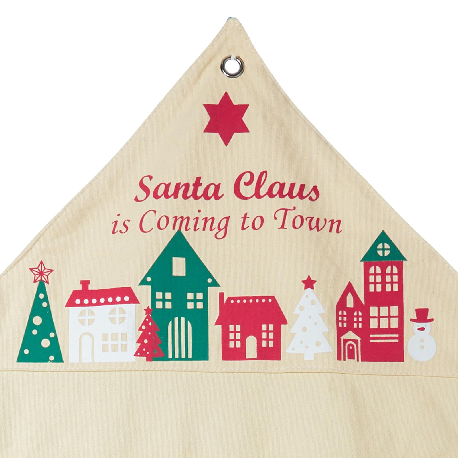 DN DECONATION Hanging Advent Calendar 24 Pockets Fabric Christmas Countdown Decor for Wall Home Door Fireplace Xmas Gift (Red) - Medaid International