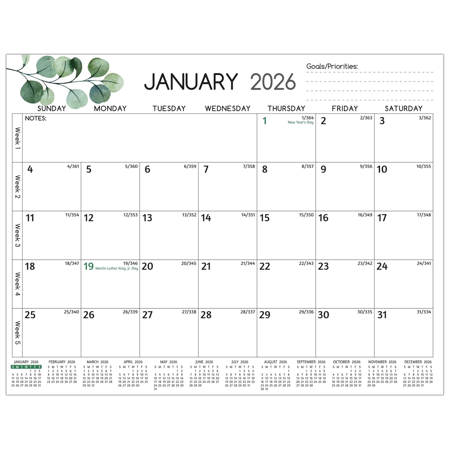 2025-2026 Magnetic Calendar for Refrigerator - Run Now to Dec 2026, 11'' x 8.5'', 2026 Monthly Calendar with Strong Magnets, Thicker Paper, Hard Cardboard, Priorities ＆ Notes, Yearly Overview - Medaid International